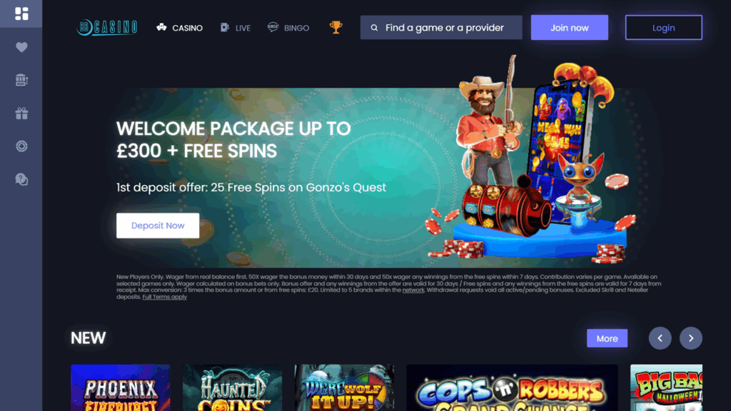 bbcasino lobby overview